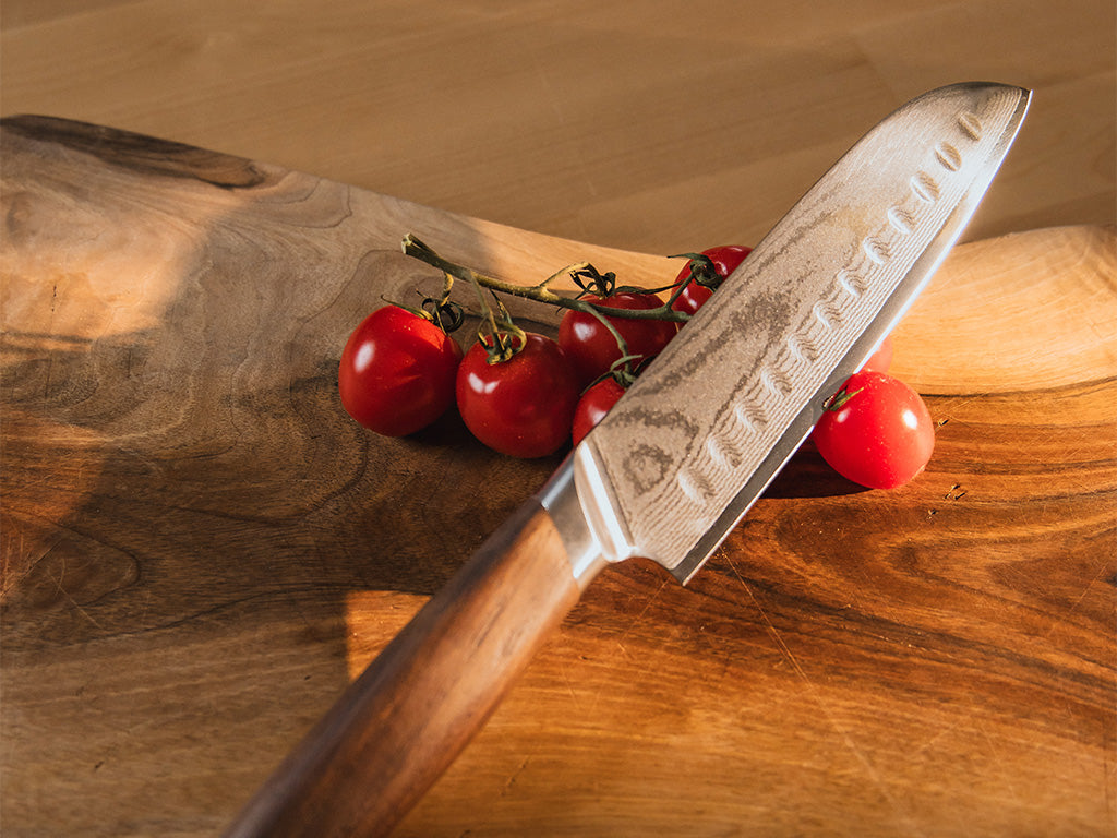 Couteau santoku en damas 18 cm