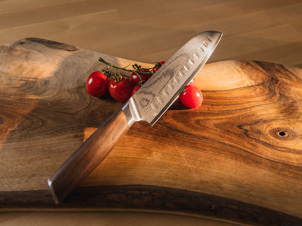 Couteau santoku en damas 18 cm