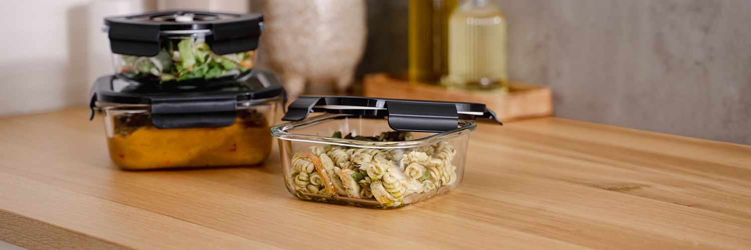 CONTENANT EN VERRE SOUS VIDE RECTANGULAIRE – 1040ML – SET – 4 PCS - 7