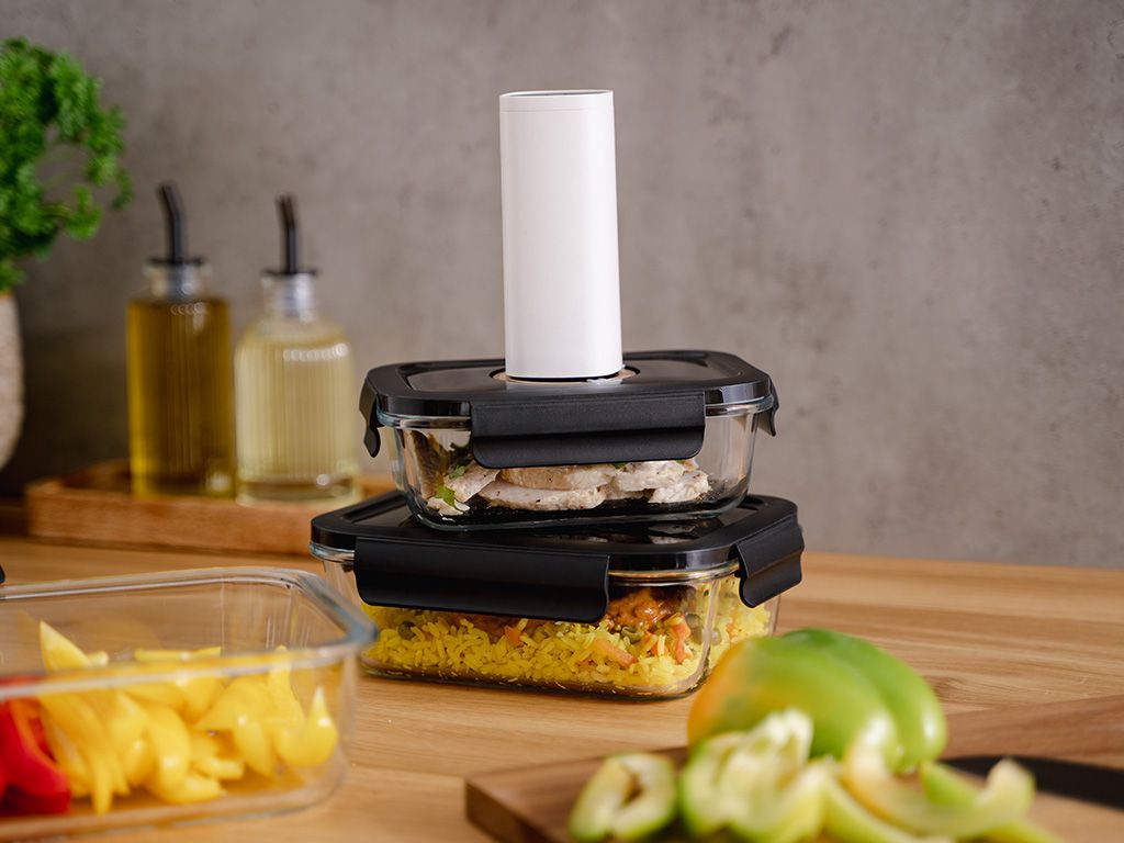 CONTENANT EN VERRE SOUS VIDE RECTANGULAIRE – 1040ML – SET – 4 PCS - 4