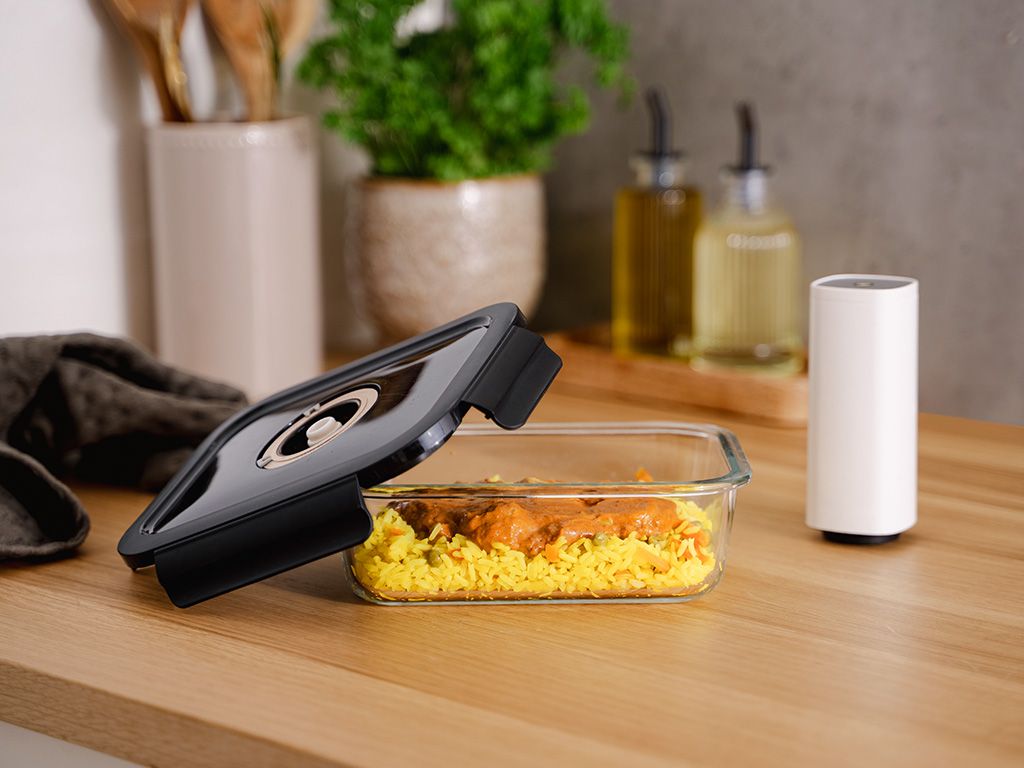 CONTENANT EN VERRE SOUS VIDE CARRÉ – 1230ML – SET – 4 PCS - 2