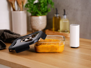 CONTENANT EN VERRE SOUS VIDE CARRÉ – 800ML – SET – 4 PCS - 2
