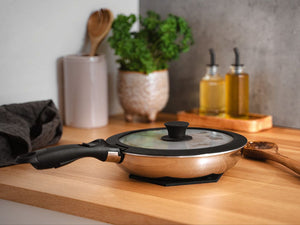 HANDLELESS GLASS LID – 28CM - 3