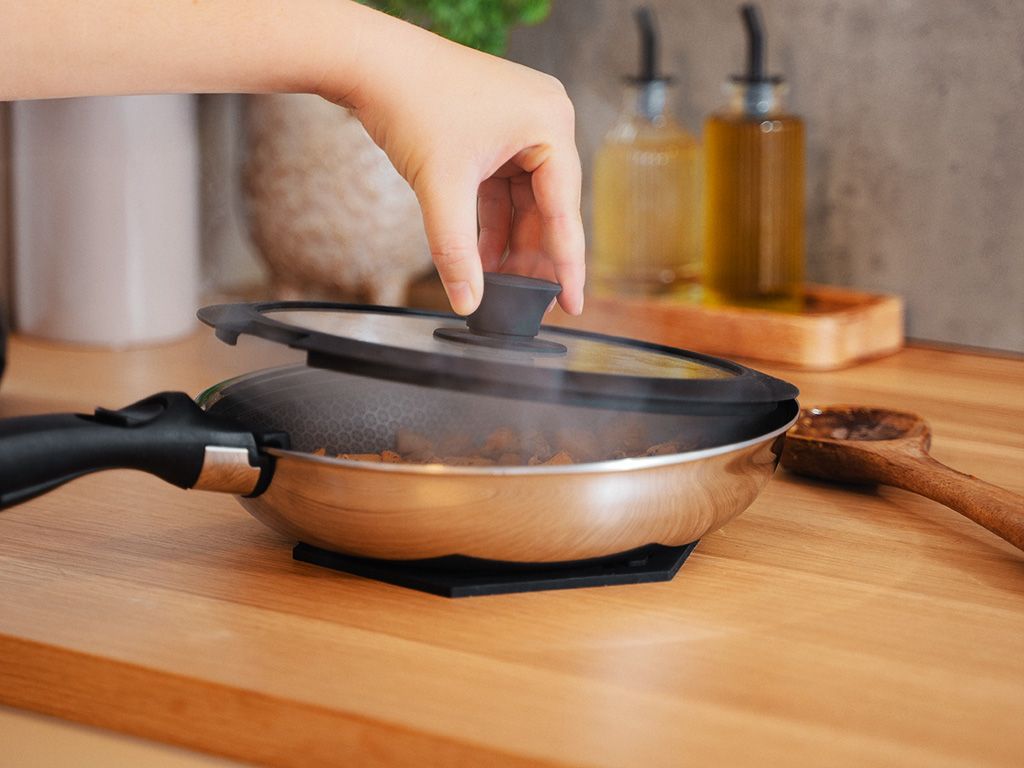 POÊLE À FRIRE MIXTE AVEC MANCHE AMOVIBLE – ENSEMBLE WOK DE 2 PIÈCES - 4