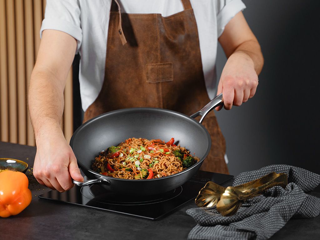 ZERO – POÊLE WOK ANTIADHÉSIVE NATURELLE 30 CM - 4