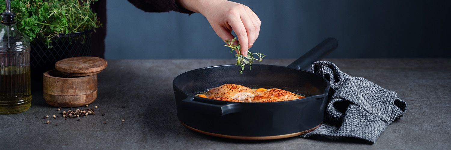 POÊLE SAUTÉ EN CUIVRE MAGMA 28 CM - 6