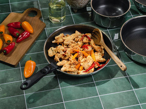 ENSEMBLE DE POÊLE AVEC POIGNÉE DÉTACHABLE  30CM - 6