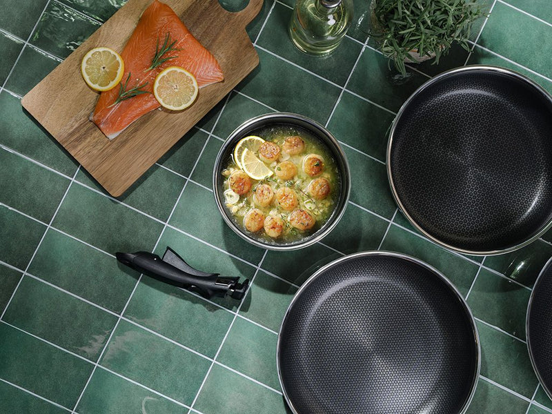 ENSEMBLE DE SAUCIER AVEC POIGNÉE DÉTACHABLE 18CM