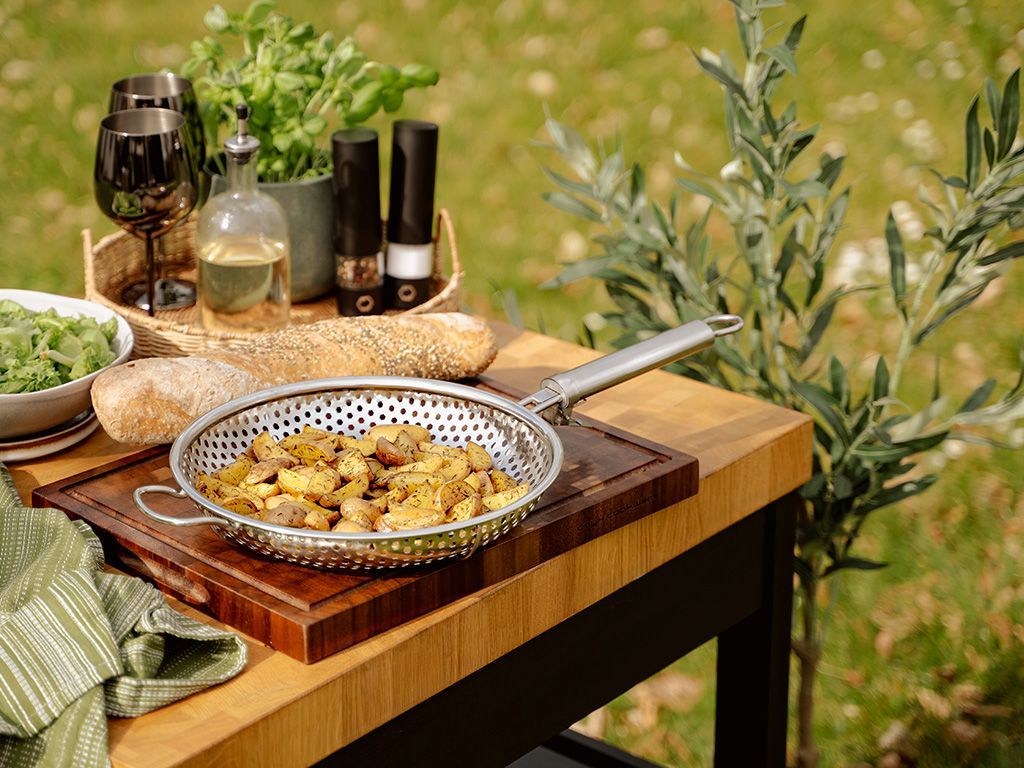 POÊLE GRILL BBQ AVEC MANCHE AMOVIBLE 28 CM - 6