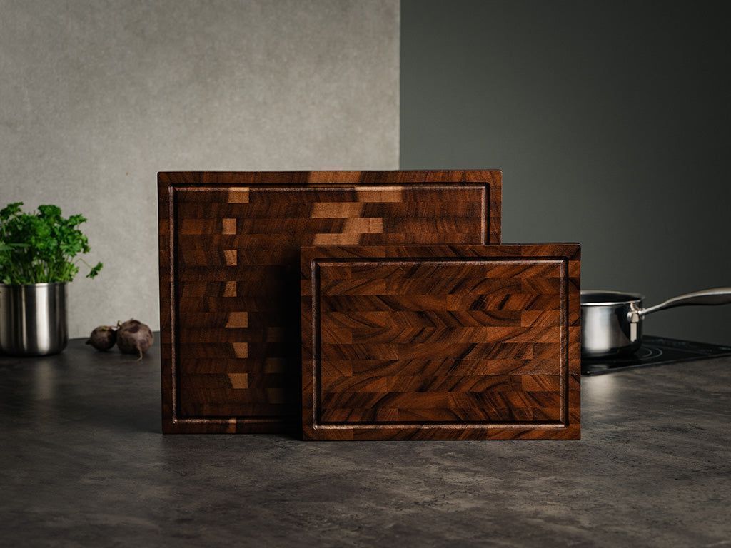 WALNUT CUTTING BOARD - 2PC - 2