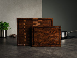 WALNUT CUTTING BOARD - 2PC - 2