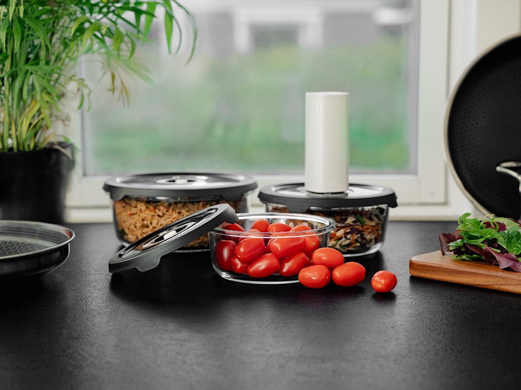 RÉCIPIENT EN VERRE SOUS VIDE ROND - COMPLET SOUS VIDE - 5