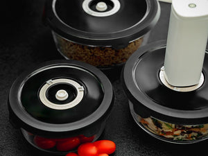 RÉCIPIENT EN VERRE SOUS VIDE ROND - COMPLET SOUS VIDE - 6