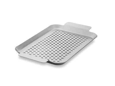 PLATEAU BBQ EN ACIER INOXYDABLE 33×18 CM - 1