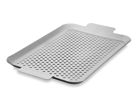 PLATEAU BBQ EN ACIER INOXYDABLE 43×25 CM - 1