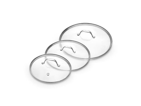 SET DE COUVERCLES EN VERRE 20/24/28 CM – 3 PIÈCES - 1