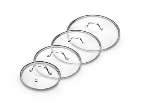 SET DE COUVERCLES EN VERRE 18/20/24/28 CM – 4 PIÈCES - 1