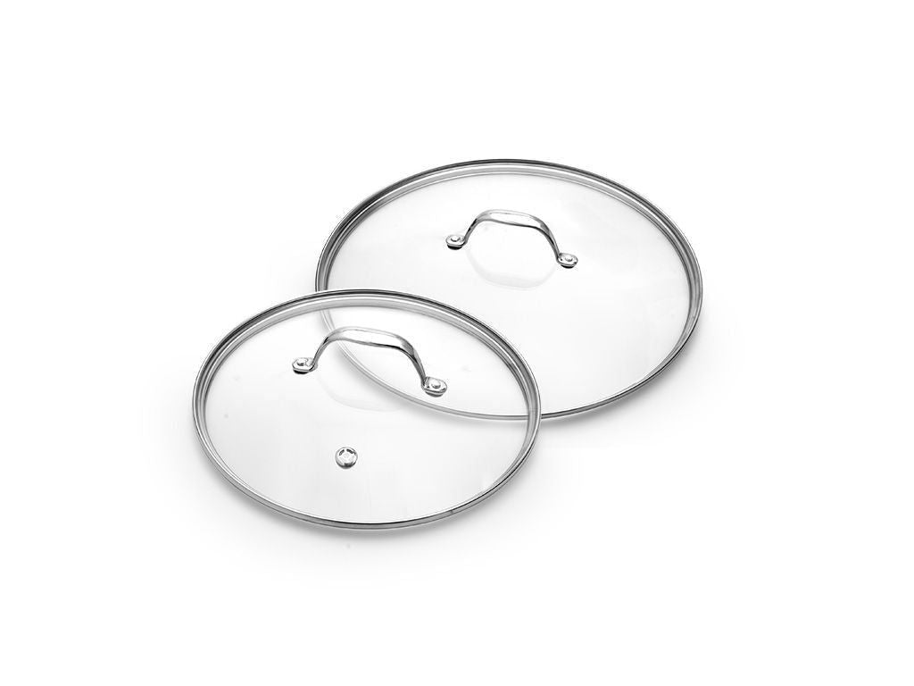 SET DE COUVERCLES EN VERRE 26/30 CM – 2 PIÈCES - 1