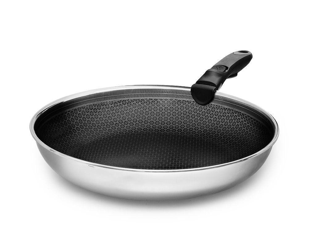 ENSEMBLE DE POÊLE AVEC POIGNÉE DÉTACHABLE  30CM - 1
