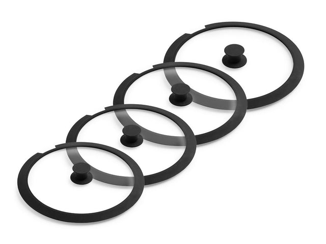 SET DE COUVERCLES EN VERRE POUR POIGNÉE AMOVIBLE – 24/26/28/30 CM - 1