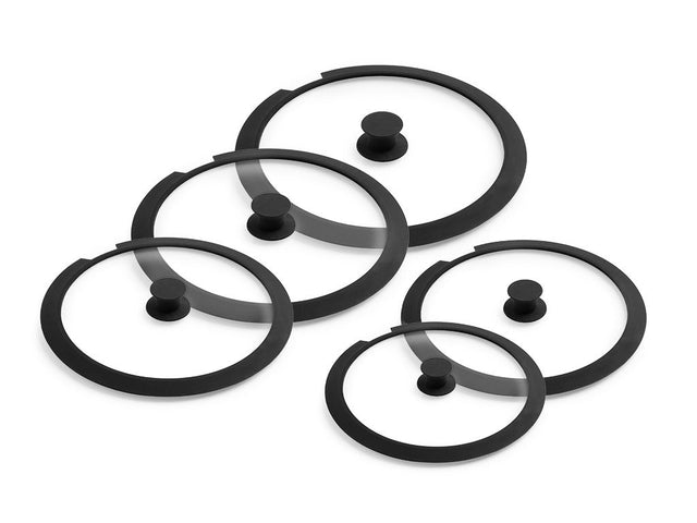 SET DE COUVERCLES EN VERRE POUR POIGNÉE AMOVIBLE – 18/24/26/28/30 CM - 1