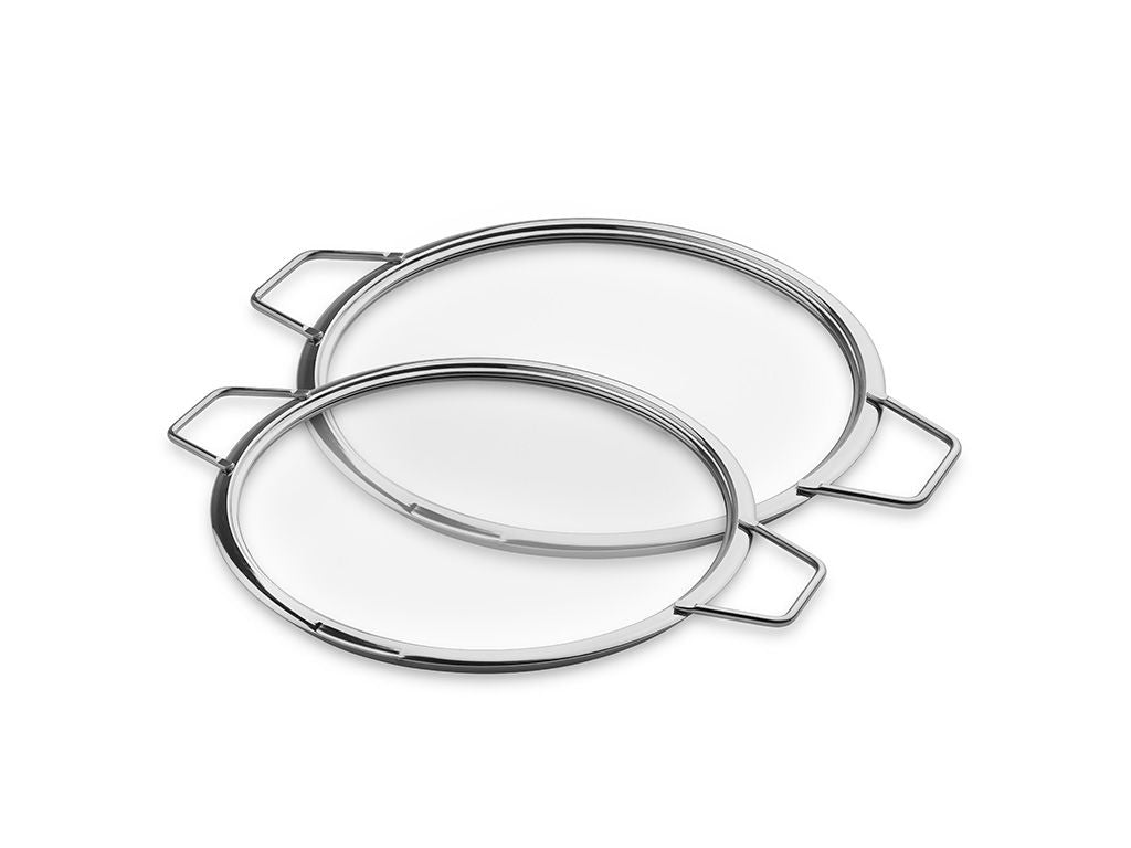 COUVERCLES EN VERRE EMPILABLES – 26/ 28 CM – 2 PIÈCES - 1