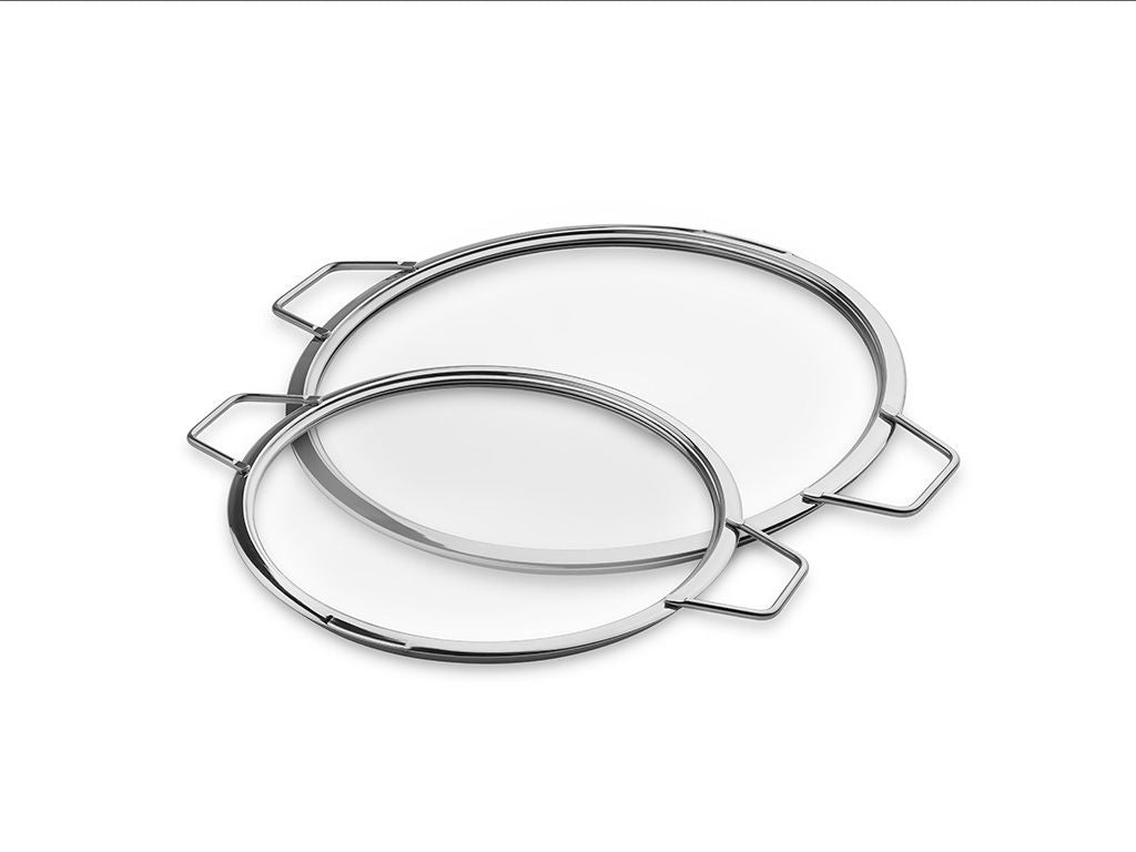 COUVERCLES EN VERRE EMPILABLES – 24/ 30 CM – 2 PIÈCES - 1
