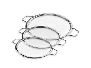 COUVERCLES EN VERRE EMPILABLES – 20/ 24/ 28 CM – 3 PIÈCES - 1