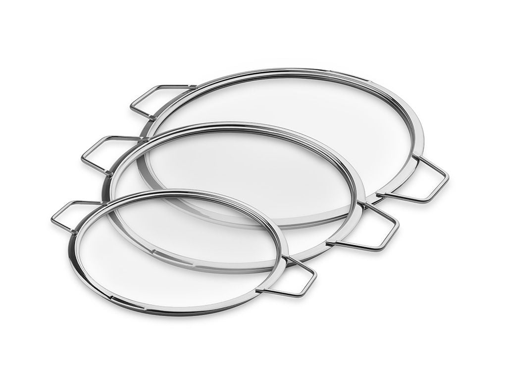COUVERCLES EN VERRE EMPILABLES – 24/ 28/ 32 CM – 3 PIÈCES - 1