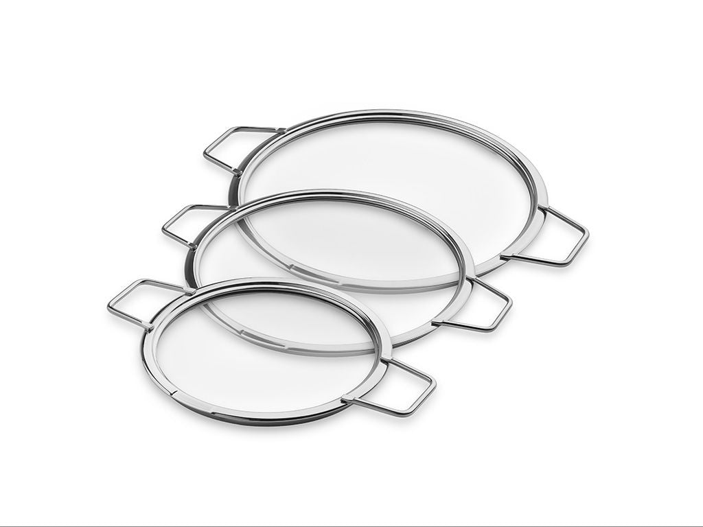 COUVERCLES EN VERRE EMPILABLES – 14/ 20/ 24 CM – 3 PIÈCES - 1