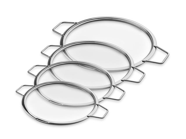 COUVERCLES EN VERRE EMPILABLES – 20/ 24/ 26/ 28 CM – 4 PIÈCES - 1