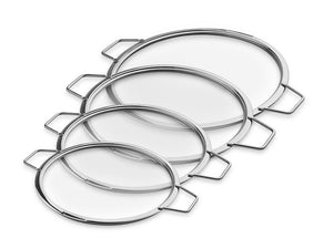 COUVERCLES EN VERRE EMPILABLES – 24/ 26/ 28/ 30 CM – 4 PIÈCES - 1