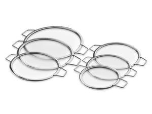COUVERCLES EN VERRE EMPILABLES – 18/ 20/ 24/ 26/ 28/ 30 CM – 6 PIÈCES - 1