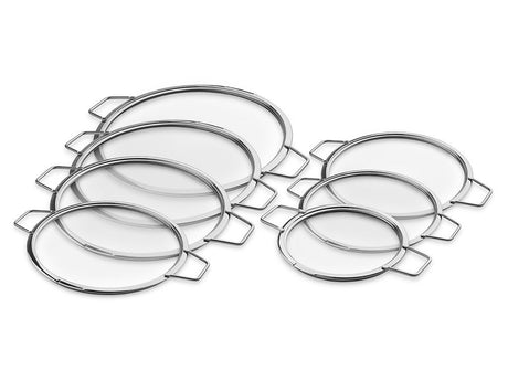COUVERCLES EN VERRE EMPILABLES – 18/ 20/ 24/ 26/ 28/ 30/ 32 CM – 7 PIÈCES - 1