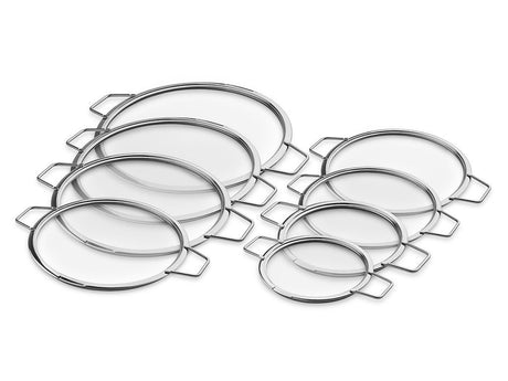 COUVERCLES EN VERRE EMPILABLES – 14/ 18/ 20/ 24/ 26/ 28/ 30/ 32 CM – 8 PIÈCES - 1