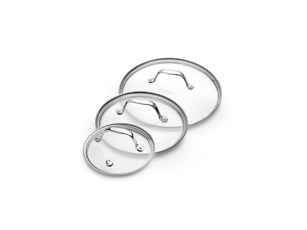 ENSEMBLE DE 3 COUVERCLES EN VERRE