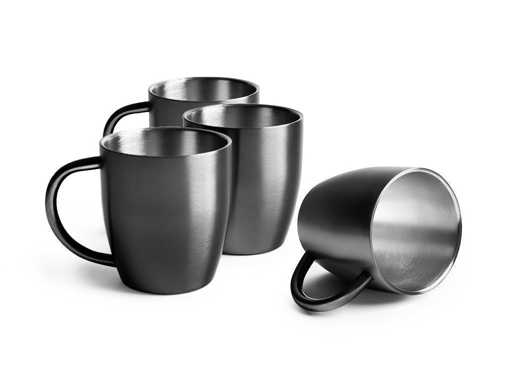 TASSE EN ACIER INOXYDABLE - 4 PIÈCES - 1