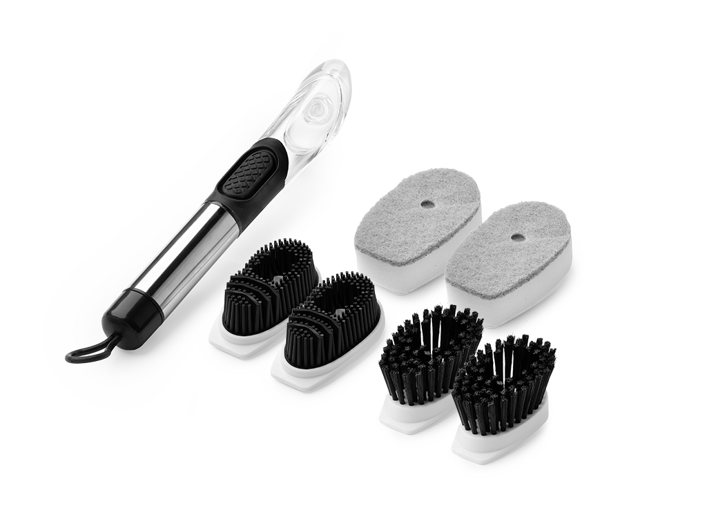 BROSSE À VAISSELLE AVEC DISTRIBUTEUR DE SAVON - 1