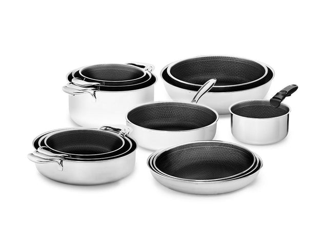 BATTERIE DE CUISINE AVEC POIGNÉE DÉTACHABLE – 13 PIÈCES - 1