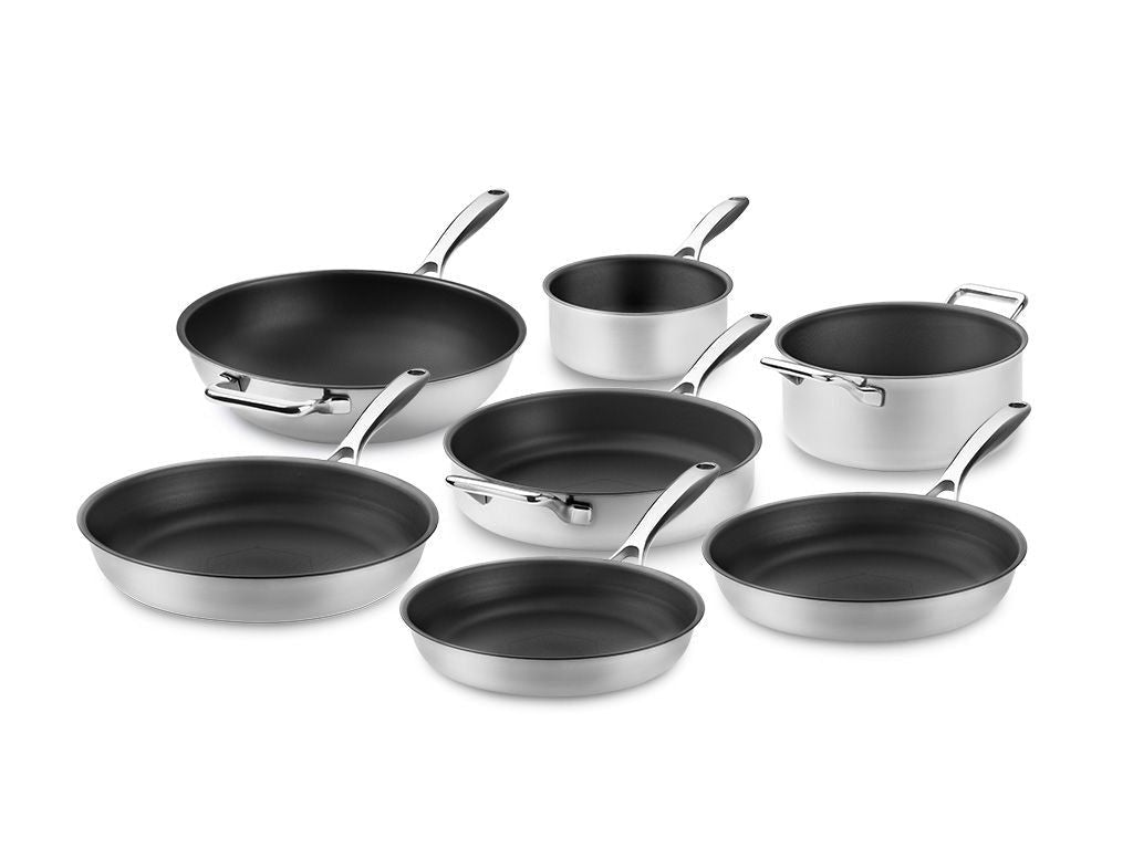 ZERO – ENSEMBLE DE CASSEROLES ANTIADHÉSIVES NATURELLES – 7 PIÈCES - 1
