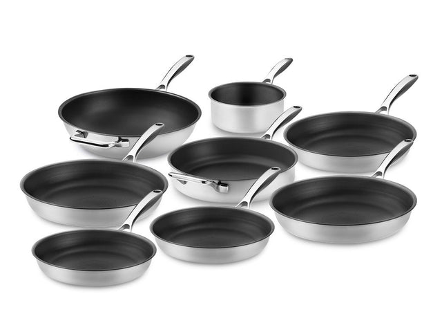 ZERO – BATTERIE DE CUISINE ANTIADHÉSIVE NATURELLE - 8 PIÈCES - 1