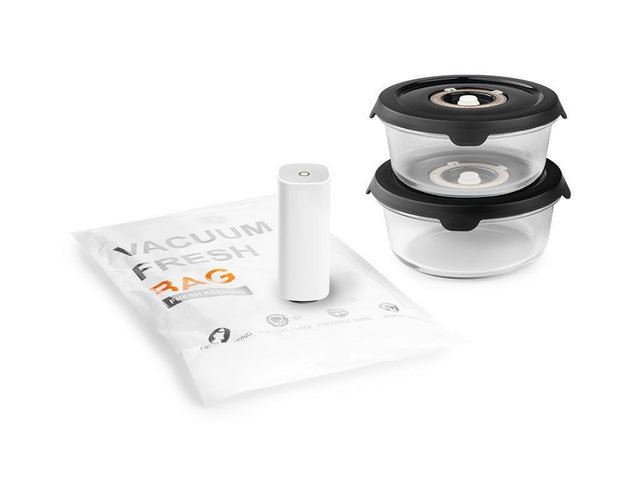 RÉCIPIENT EN VERRE SOUS VIDE ROND - COMPLET SOUS VIDE - 1