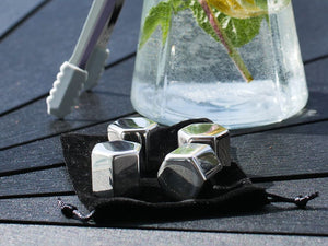GLAÇONS EN ACIER INOXYDABLE RÉUTILISABLES - 4-PIÈCES - 2