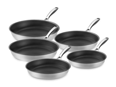 ZERO – SET DE POÊLES ANTIADHÉSIVES NATURELLES – 5 PIÈCES - 1