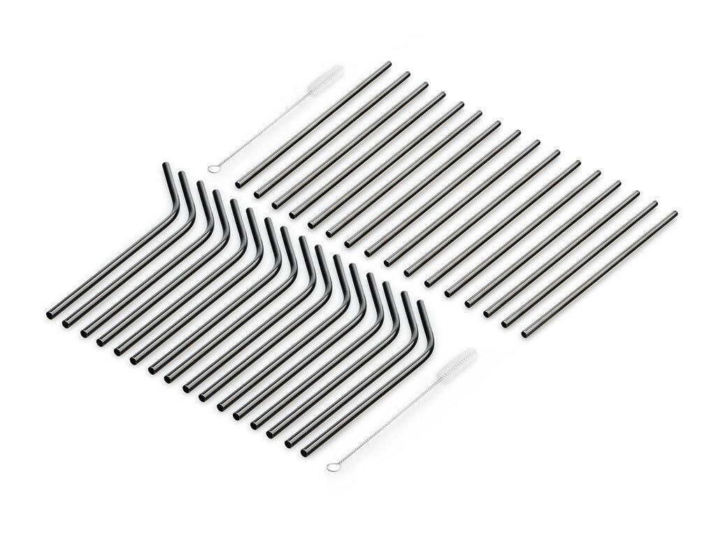 PAILLES RÉUTILISABLES EN ACIER - ENSEMBLE POUR FÊTE - 1