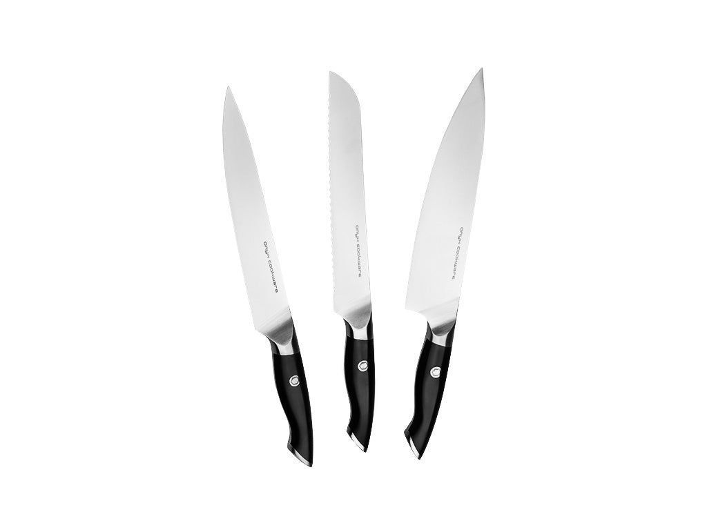 3-PIÈCES ENSEMBLE DE COUTEAUX À CHEF-TRANCHER-PAIN - 1