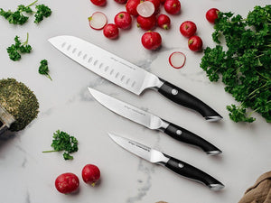 3-PIÈCES ENSEMBLE DE COUTEAUX À SANTOKU-UNIVERSEL-ÉPLUCHER - 4