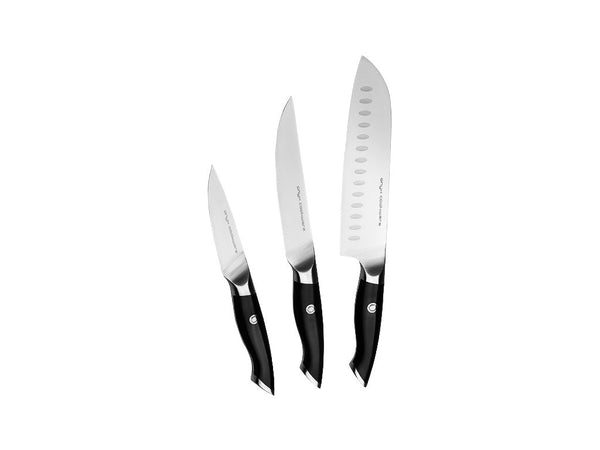 3-PIÈCES ENSEMBLE DE COUTEAUX À SANTOKU-UNIVERSEL-ÉPLUCHER