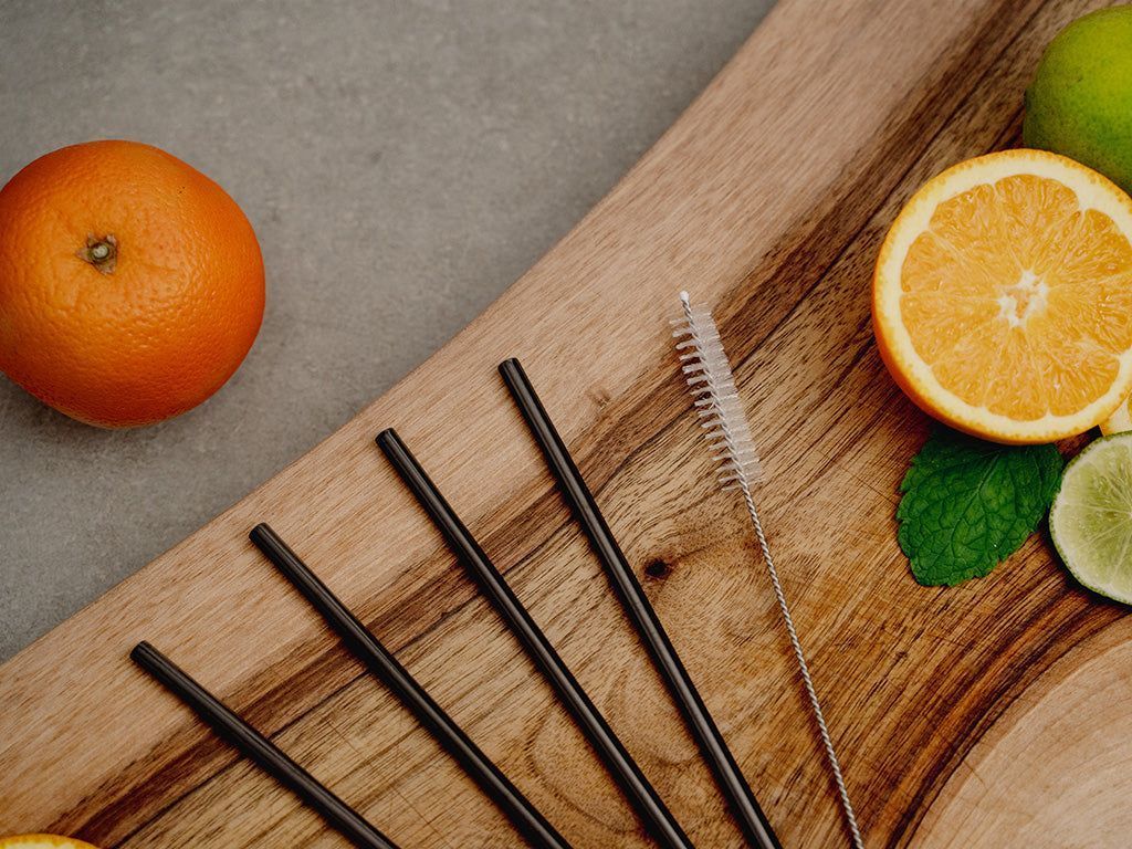 PAILLES RÉUTILISABLES EN ACIER - ENSEMBLE POUR FÊTE - 2