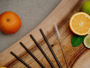 PAILLES RÉUTILISABLES EN ACIER - ENSEMBLE POUR FÊTE - 2